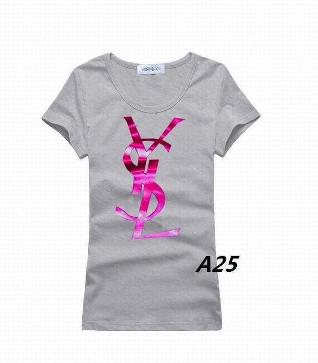 YSL short round collar T woman S-XL-189
